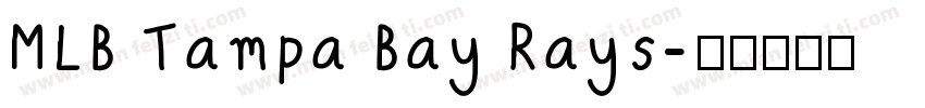 MLB Tampa Bay Rays字体转换